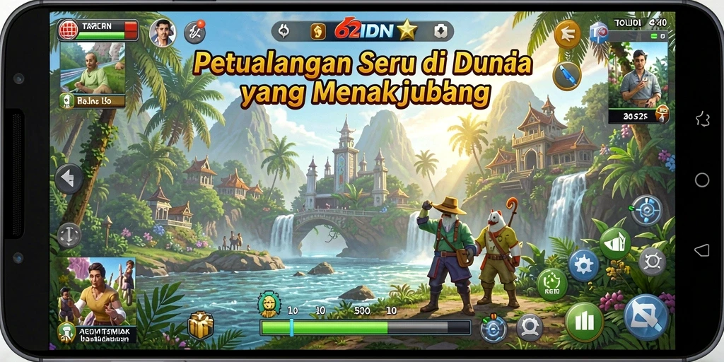 Tampilan gameplay dinamis dan menakjubkan dari 62IDN.