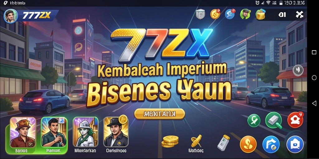 Tampilan gameplay seru yang menunjukkan dinamika bisnis di 777ZX.