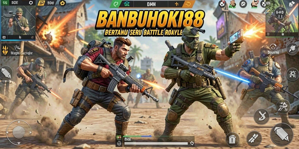 Screenshot dari gameplay mendebarkan di BANBUHOKI88 saat pertarungan berlangsung.