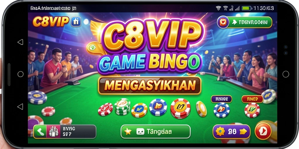 Screenshot utama C8VIP menampilkan gameplay Bingo yang seru.