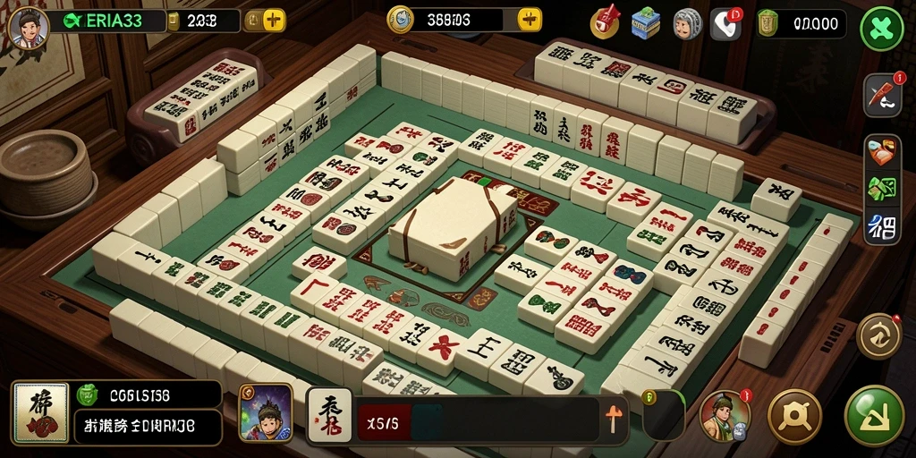 Tampilan gameplay Mahjong yang menarik di CERIA33 dengan grafis menawan.