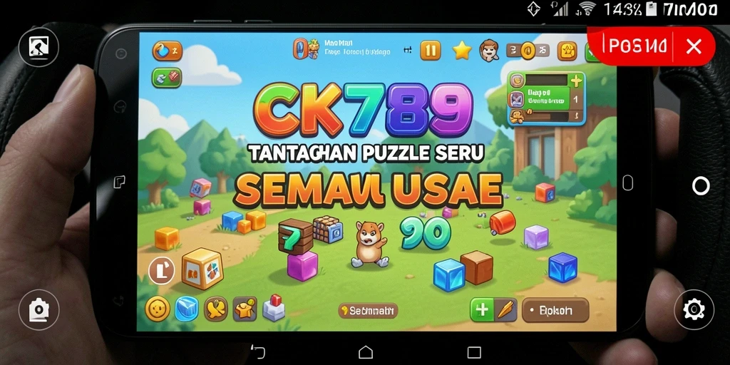 Screenshot CK789 menampilkan pengalaman bermain puzzle yang menantang.