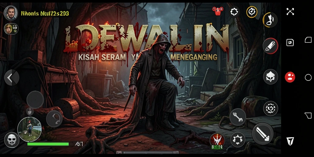 Tampilan gameplay yang mencekam dalam DEWALIN.