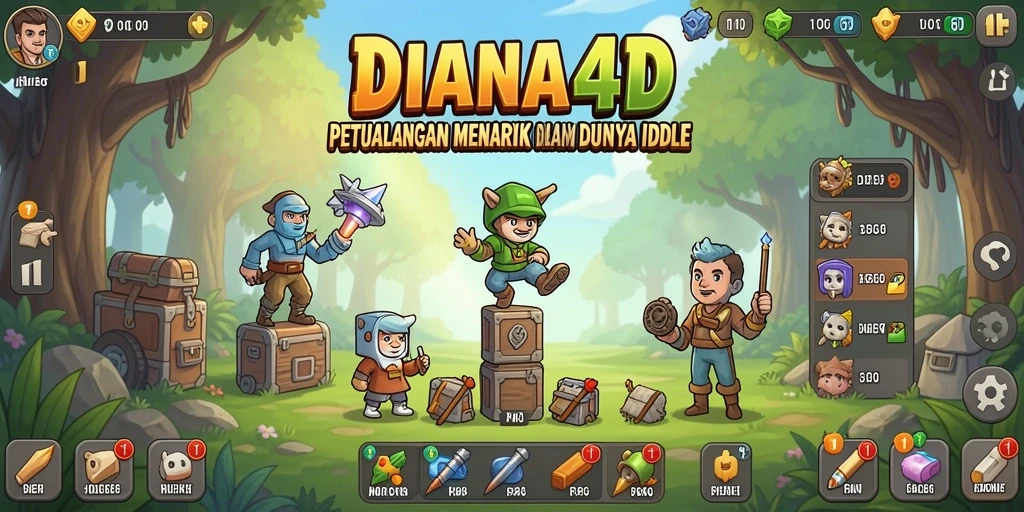 Tampilan gameplay DIANA4D yang menarik dan interaktif.