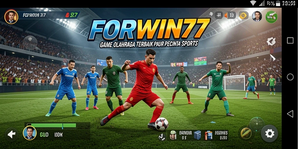 Tampilan gameplay FORWIN77 yang mendebarkan dalam berbagai cabang olahraga.