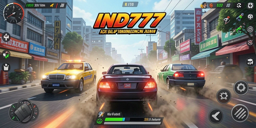 Tampilan seru gameplay balapan di IND777 dengan grafis yang tajam.