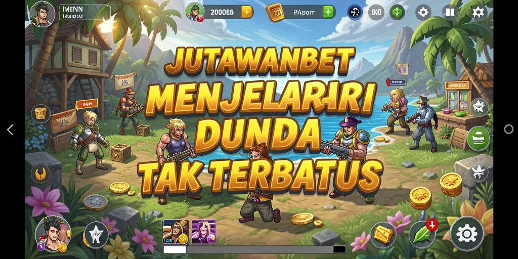 Tampilan gameplay <strong>JUTAWANBET</strong> yang penuh warna dan petualangan.