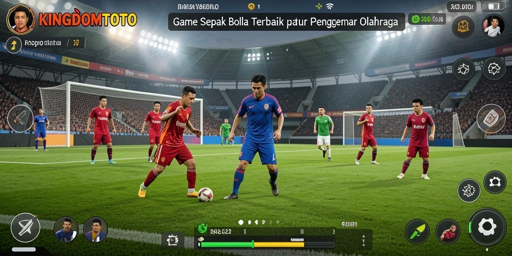 Tampilan menarik dari permainan KINGDOMTOTO dengan aksi sepak bola menegangkan.
