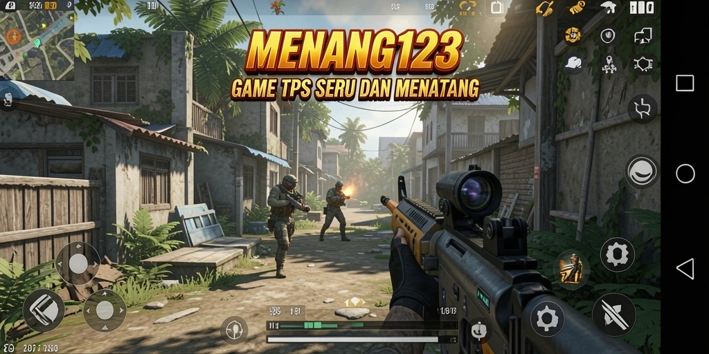Screenshot MENANG123 menampilkan aksi seru dalam battle TPS.