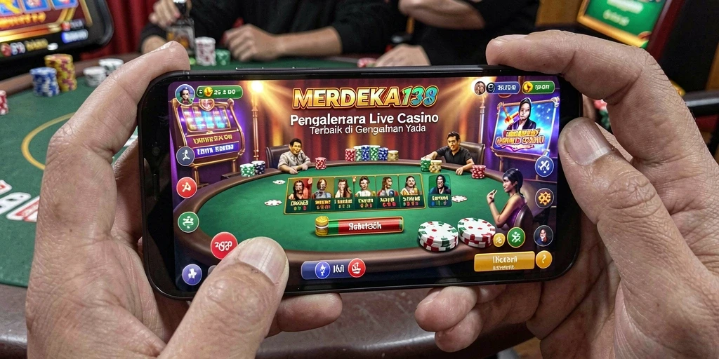 Tampilan gameplay Live Casino yang seru dan interaktif di MERDEKA138.