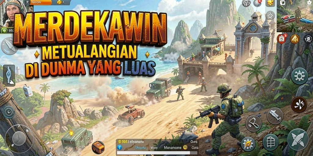 Tangkapan layar yang menampilkan aksi seru dalam MERDEKAWIN.