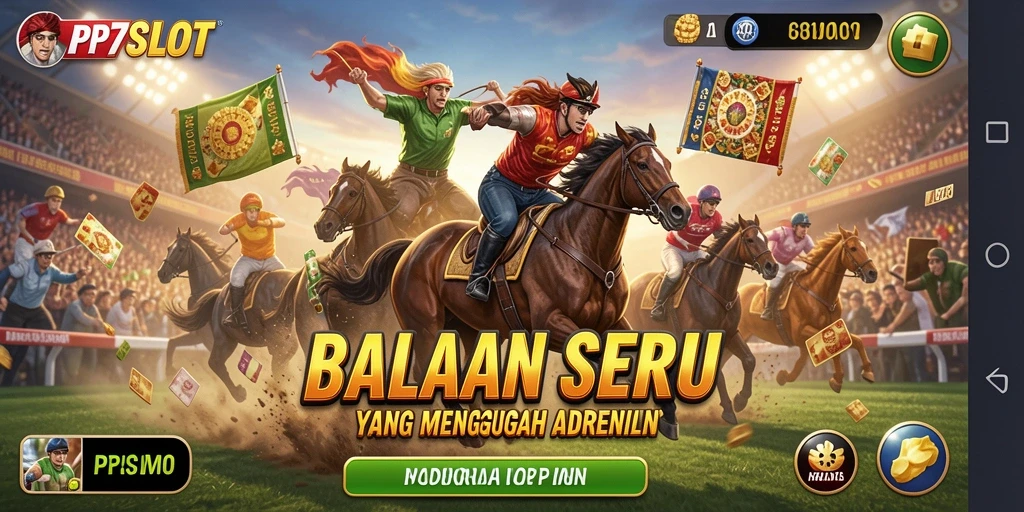 Tampilan seru gameplay racing PP7SLOT dengan berbagai mobil cepat.