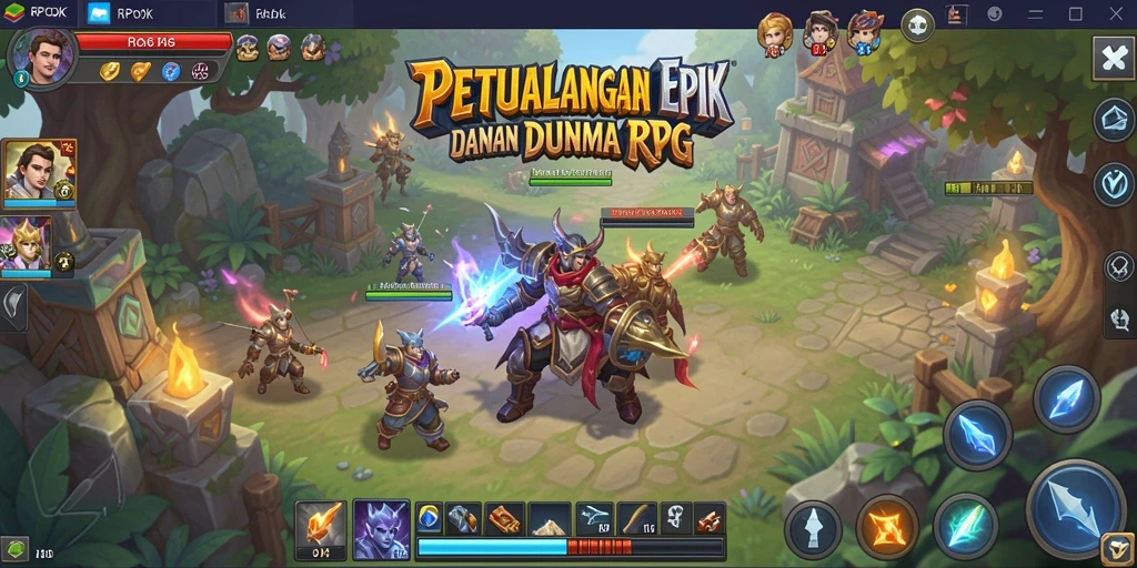 Screenshot RPOK yang menunjukkan aksi pertarungan mendebarkan.