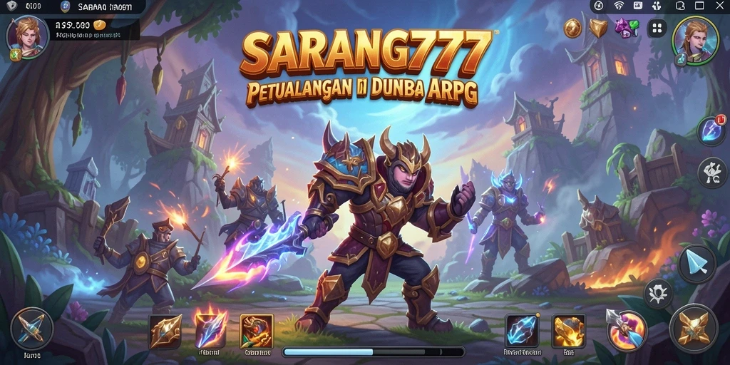 Tangkapan layar menunjukkan aksi pertarungan epik di SARANG777.