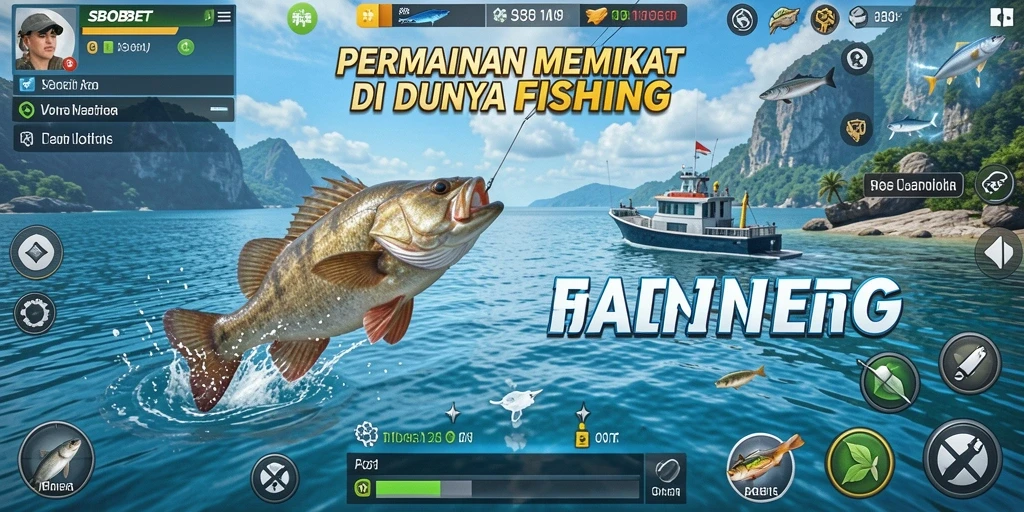 Gameplay SBOBET menampilkan aksi seru saat menangkap ikan di lautan.