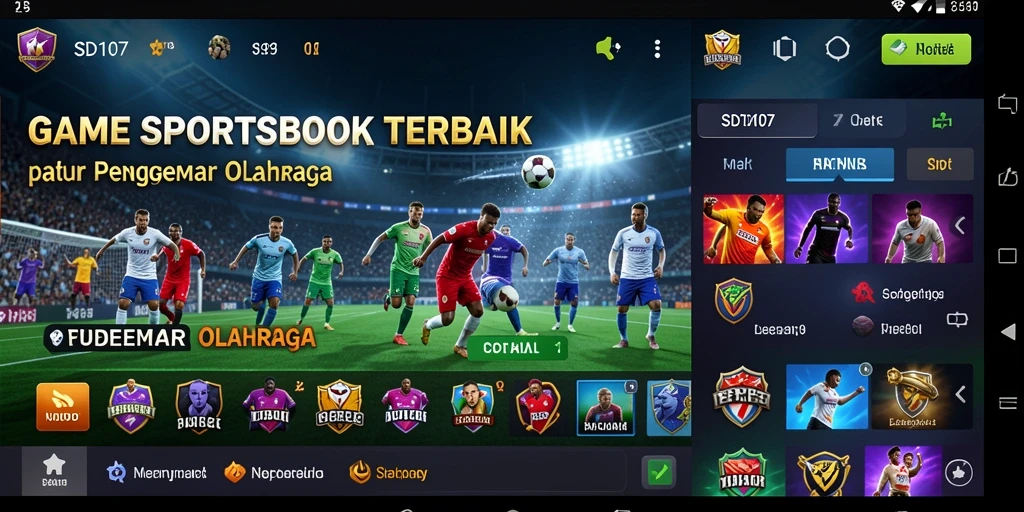 Screenshot gameplay SD107 yang menampilkan taruhan olahraga yang menarik.
