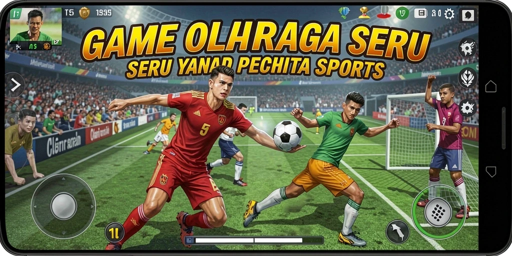 Tangkapan layar T6 menunjukkan aksi mendebarkan dalam pertandingan olahraga.