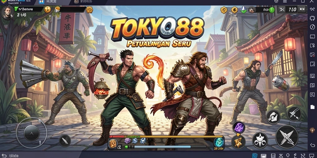 Screenshot menampilkan aksi pertarungan epik dalam TOKYO88.