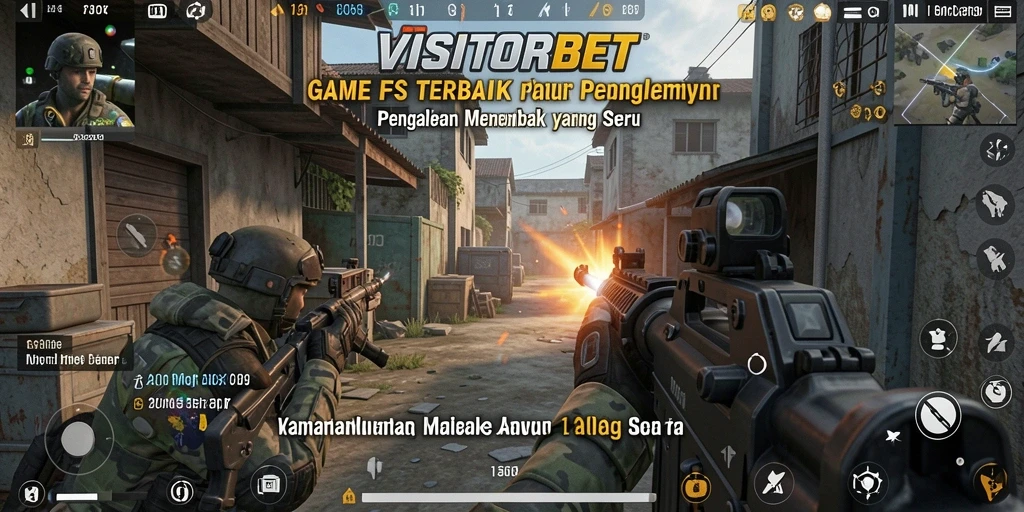 Tampilan gameplay menegangkan dalam VISITORBET yang penuh aksi.